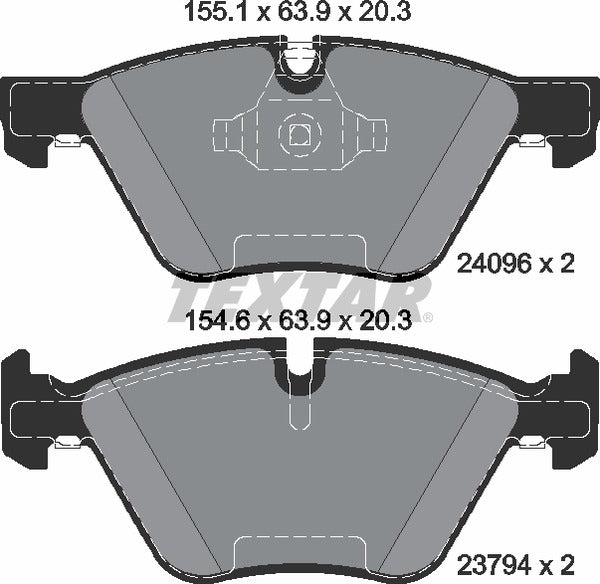 BMW, Brake Pad Set - Textar 2409601