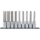 Long Metric Hex. Socket Bit Set, 1/2" Sq Dr, 100mm (9 Piece)
