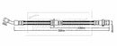 Borg & Beck Brake Hose  - BBH8843 fits Impreza Estate,Saloon GG,GD,GR 2000-