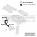First Line Turbo Hose  - FTH1612 fits PSA,Fiat,Lanc 1.2,1.3HDi, MJTD