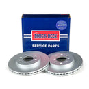 Borg & Beck Brake Disc Pair  - BBD4716 fits Honda Jazz 04-08