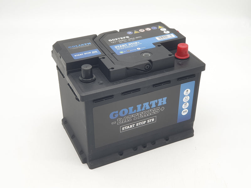 Goliath G027EFB 60Ah 560A Start Stop Battery - 3 Year Warranty (5431379165337)