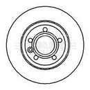 Borg & Beck Brake Disc Pair  - BBD4214 fits VW Caravelle Multivan 9/97-