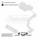 Borg & Beck Turbo Hose  - BTH1222 fits Alfa Romeo Giulietta 1.4 2010-