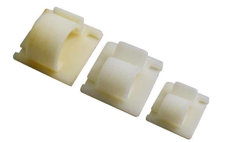 Pearl PWN606 Cable Clips - Self Adhesive - Natural - 7.5Mm - Pack of 2