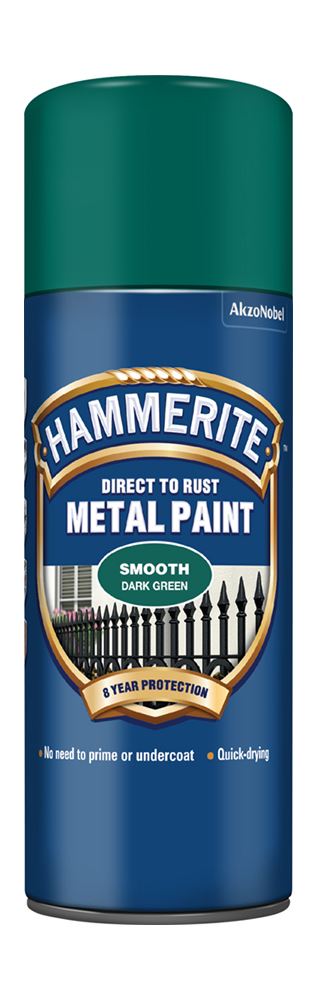 Hammerite Smooth Dark Green Paint - 400ml