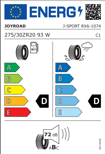 Joyroad 275 30 20 93W Sport RX6 tyre