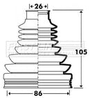 First Line Cv Joint Boot Kit  - FCB2912 fits Vauxhall Astra MkV