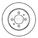 Borg & Beck Brake Disc Pair  - BBD4200 fits Nissan Almera (N15) 95-00