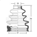 Borg & Beck Cv Joint Boot Kit  - BCB2622 fits Toyota - Inner