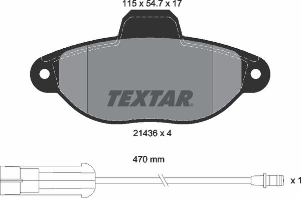 Fiat Zastava, Brake Pad Set - Textar 2143603
