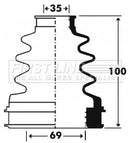 First Line Cv Joint Boot Kit  - FCB2903 fits Ford Focus II, C-Max