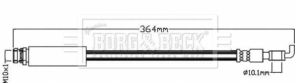 Borg & Beck Brake Hose  - BBH8474 fits Mazda CX-5 11/11-