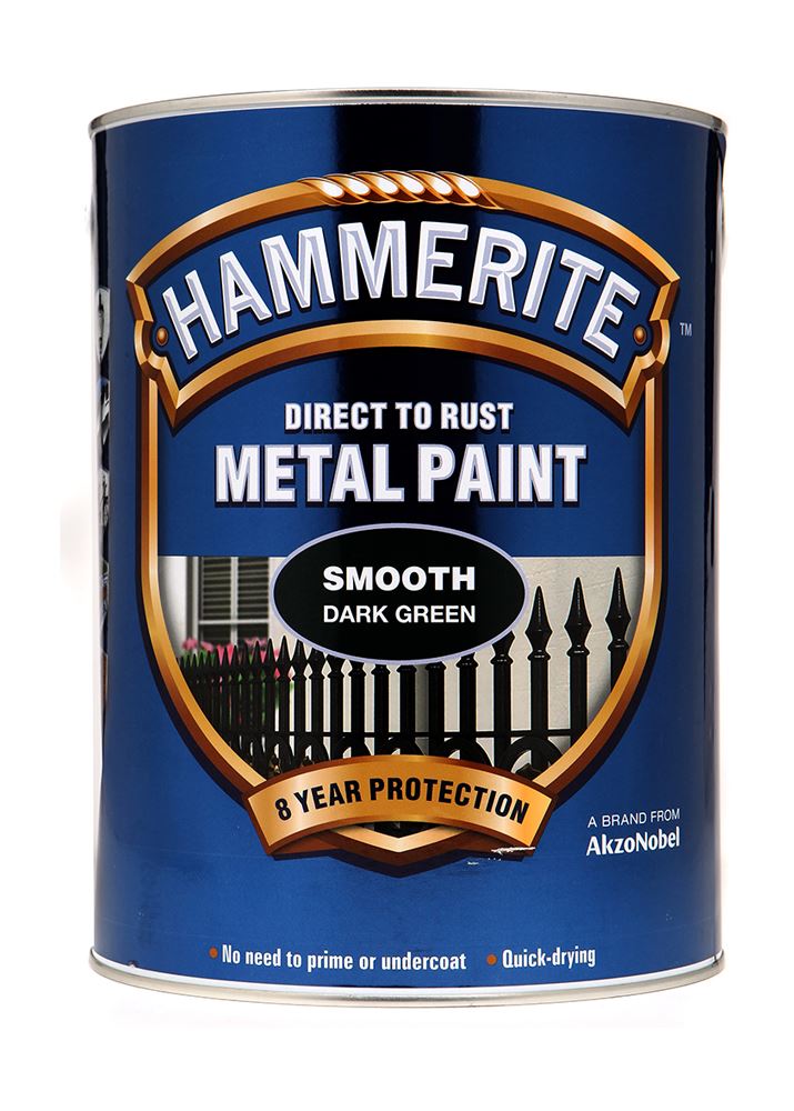 Hammerite Metal Paint Smooth Dark Green - 5L