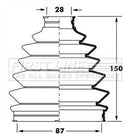 First Line Cv Joint Boot Kit  - FCB6024 fits Mitsubishi Shogun 2000 on