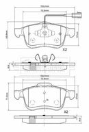 Borg & Beck Front Brake Pad Set - BBP2558 fits GM Combo,Fiat Doblo 12/13-