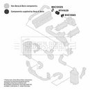 Borg & Beck Turbo Hose  - BTH1635 fits VAG A4,Caddy,Golf,Ibiza,Superb