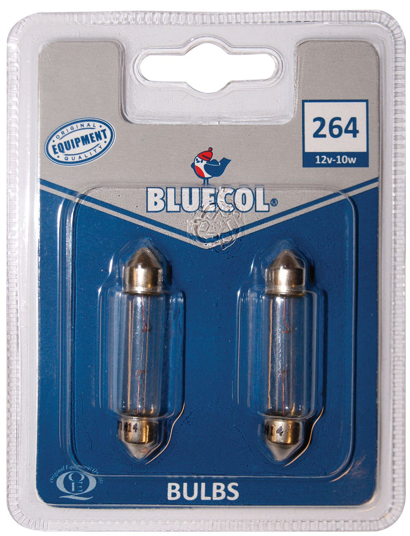 Bluecol 264 11 x 44 Festoon Bulb Twin Blister