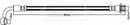 Borg & Beck Brake Hose  - BBH8057 fits Ssangyong Rodius 2.7 Xdi 05-