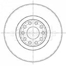 Borg & Beck Brake Disc Single  - BBD6093S fits VW Passat 11/00-05/05