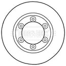 Borg & Beck Brake Disc Pair  - BBD5290 fits M'bishi Canter 3.0DT(FB83B)05-