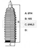 First Line Steering Gaiter Kit  - FSG3441 fits Vauxhall Mokka