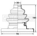 First Line Cv Joint Boot Kit  - FCB6238 fits BMW 3 Series