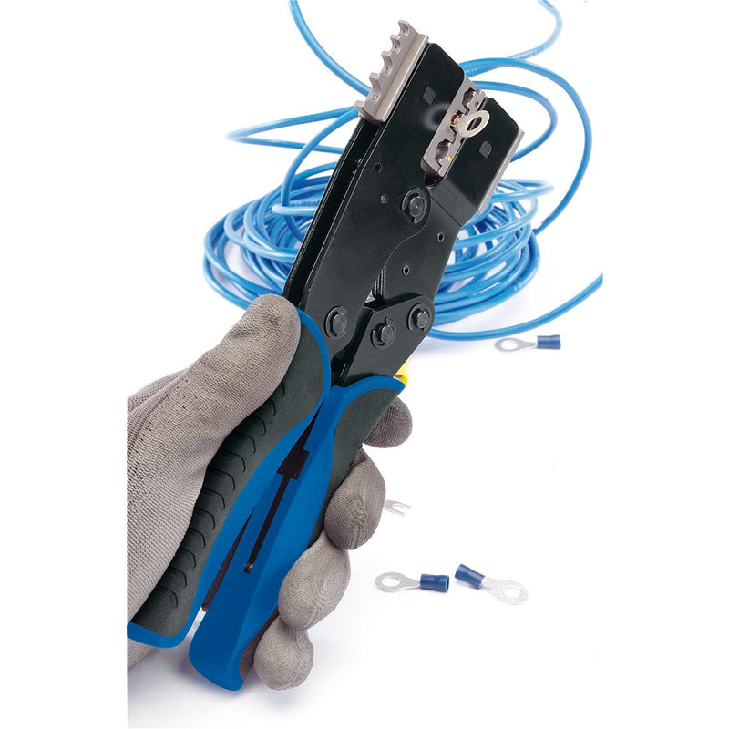 Quick Change Ratchet Action Crimping Tool, 220mm