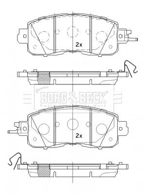 Borg & Beck Front Brake Pad Set -BBP2534