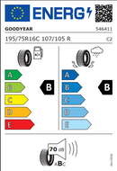 Goodyear 195 75 16 107R EfficientGrip Cargo tyre