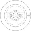 Borg & Beck Brake Disc Pair  - BBD5573 fits RX 450h 09/15-