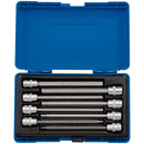 Hexagonal Socket Bit Set, 3/8" Sq Dr (8 Piece)
