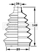 First Line Cv Joint Boot Kit  - FCB2367 fits Daewoo Tacuma - Outer