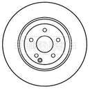 Borg & Beck Brake Disc Single  - BBD6049S fits Mercedes S Class 320 CDI 06-