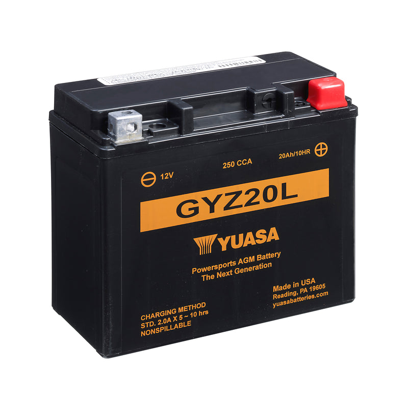 GYZ20L (WC) 12V Yuasa High Performance MF VRLA Battery (5470979948697)