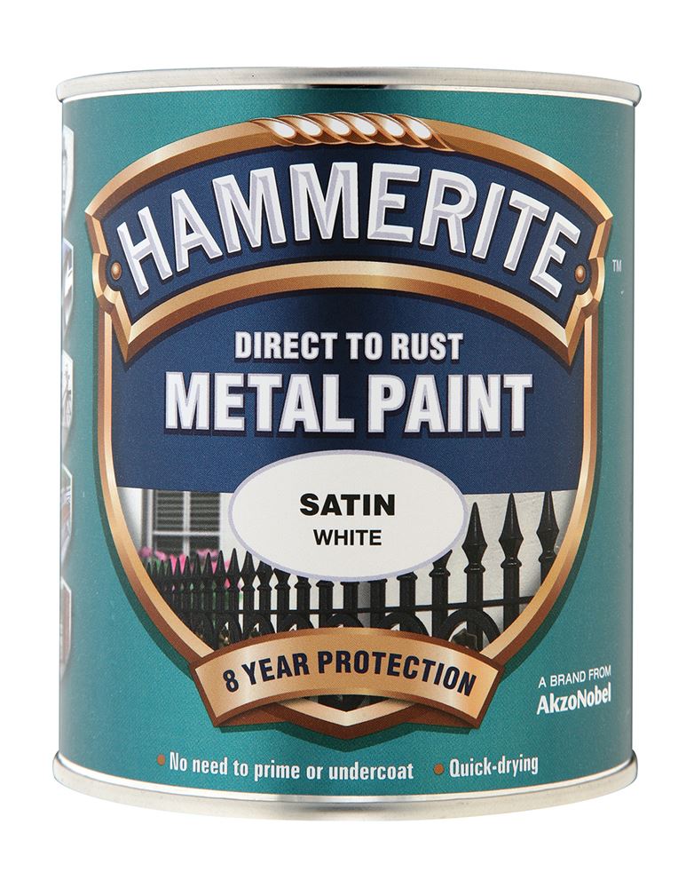 Hammerite 508 Metal Paint Satin White - 750ml
