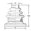 Borg & Beck Cv Joint Boot Kit  - BCB2792 fits BMW - Inner