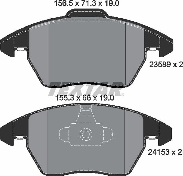 Citroën Peugeot, Brake Pad Set - Textar 23589012369801