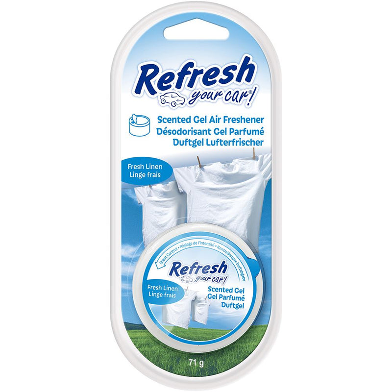 Refresh Your Car 301411100 Air freshener Gel Can 2.5oz Fresh Linen