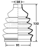 Borg & Beck Cv Joint Boot Kit  - BCB2386 fits Hyundai Coupe, Elantra - Outer