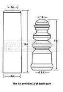 First Line Strut Protection Kit  - FPK7079 fits Ren Clio I-II/Seat Arosa/Lupo