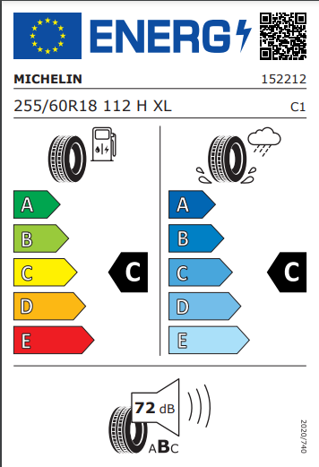Michelin 255 60 18 112H Latitude Cross tyre