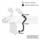 First Line Turbo Interclr Hose  - FTH1014 fits Fiat Punto 1.9 JTD 2003