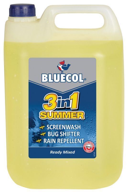 Bluecol 3in1 Summer Car Ready Mixed Screenwash - 5L