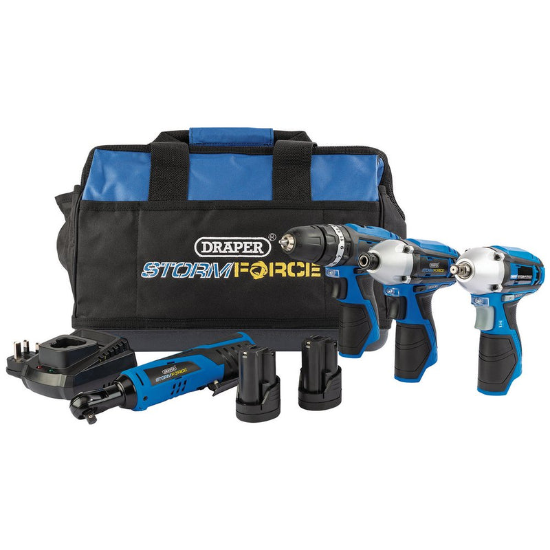 Draper Storm Force 10.8V Power Interchange 4 Piece Kit