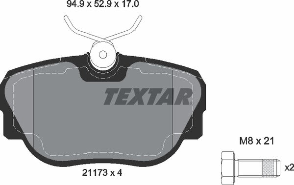 Textar Brake Pad Set - 2117302