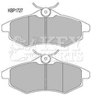 Key Parts Brake Pad Set - KBP1727 fits Citroen C3 1.4, 1.4D 2002-