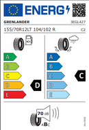 Grenlander 155 70 12 104R L-Power 28 tyre