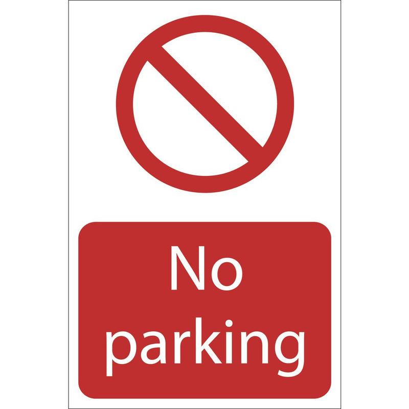 No Parking' Prohibition Sign, 400 x 600mm