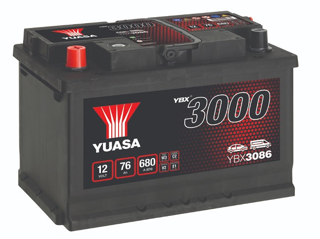 Yuasa YBX3086 - 3086 SMF Battery - 4 Year Warranty